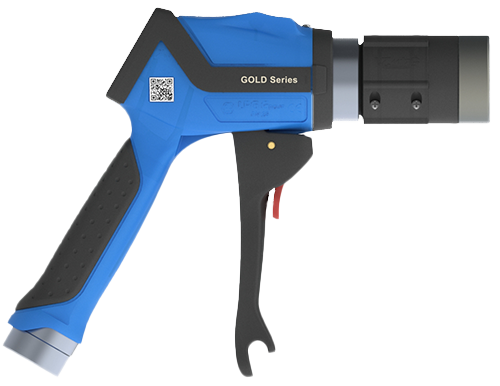 immagine laterale della pistola 54»21 Gold Series con particolare della scritta gold series