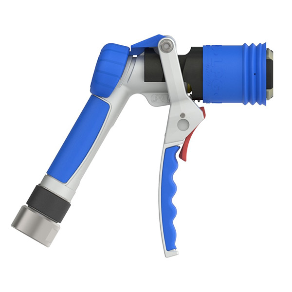 foto laterale della pistola per gas serie 820 blu